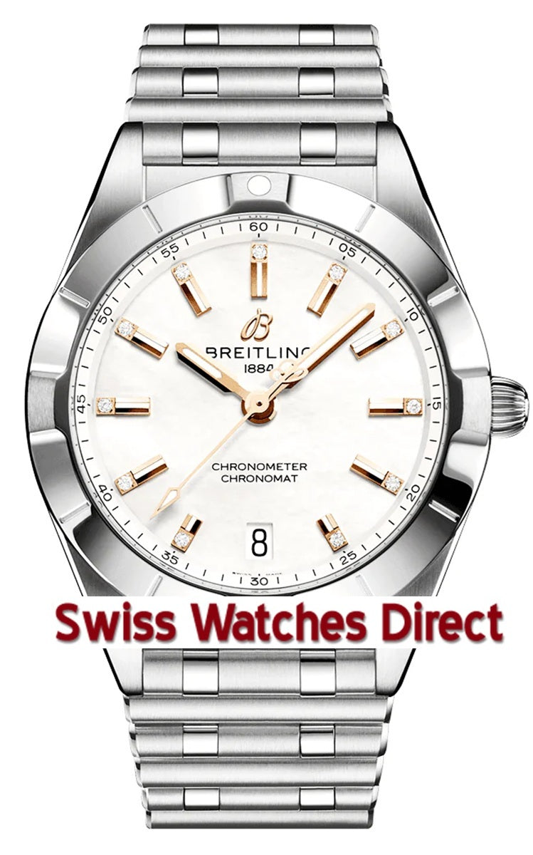 Breitling Chronomat 32mm - White MoP & 11 Diamonds