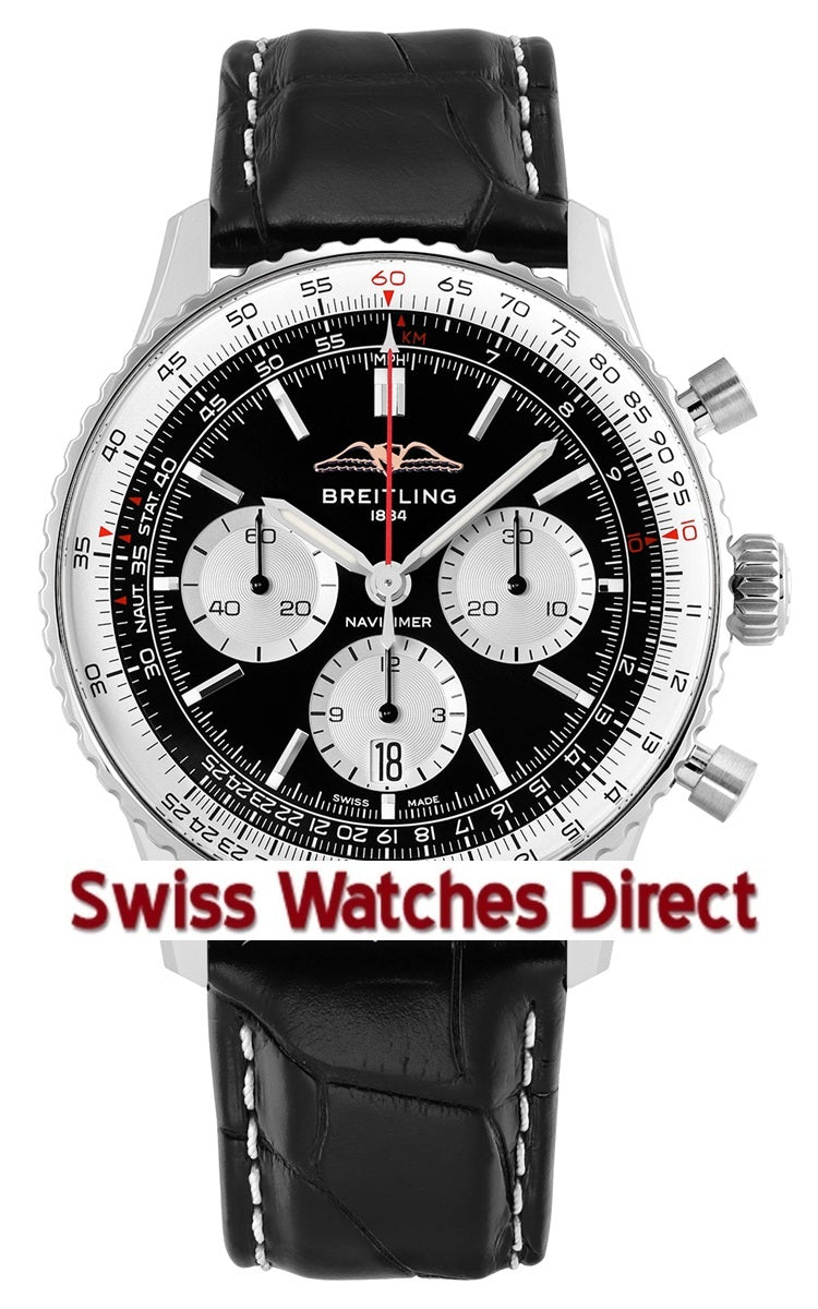 Breitling Navitimer Chronograph 43mm - Black/ Silver Subdials