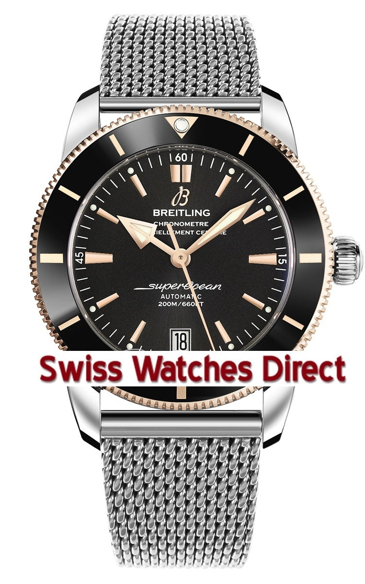 Breitling Superocean Heritage 42mm - Black (Rose Gold Hands & Markers)