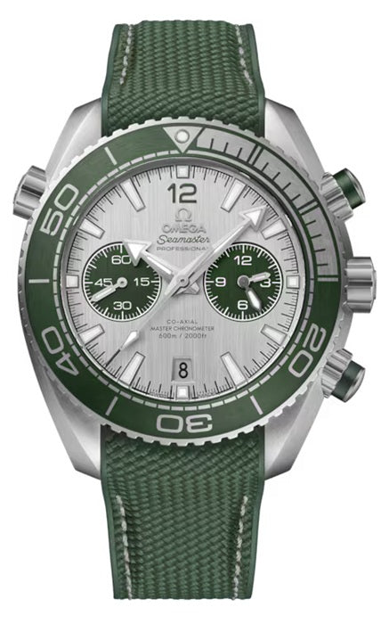 Omega Seamaster Planet Ocean 600M Chronograph 45.5mm - Brushed Silver & Green