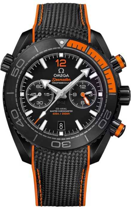 Omega Seamaster Planet Ocean 600M Chronograph Deep Black 45.5mm - Black
