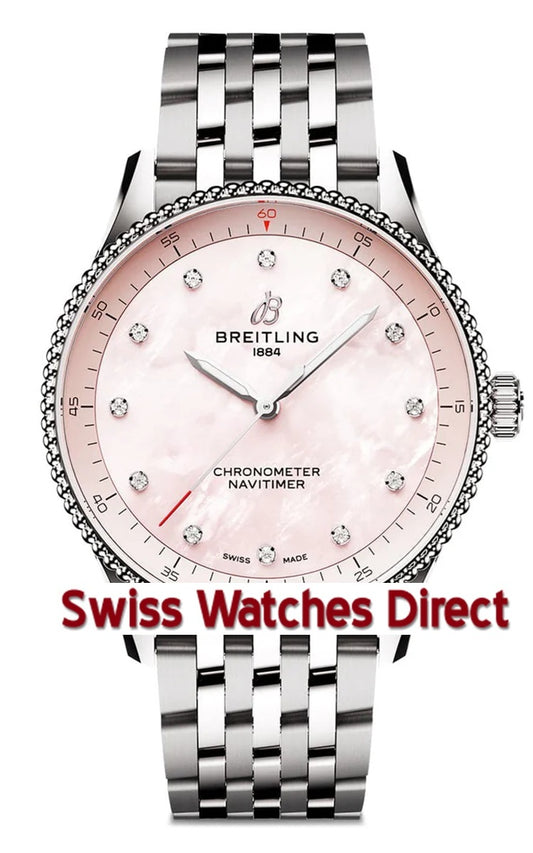 Breitling Navitimer 32mm - Pink MoP/ 12 Diamonds