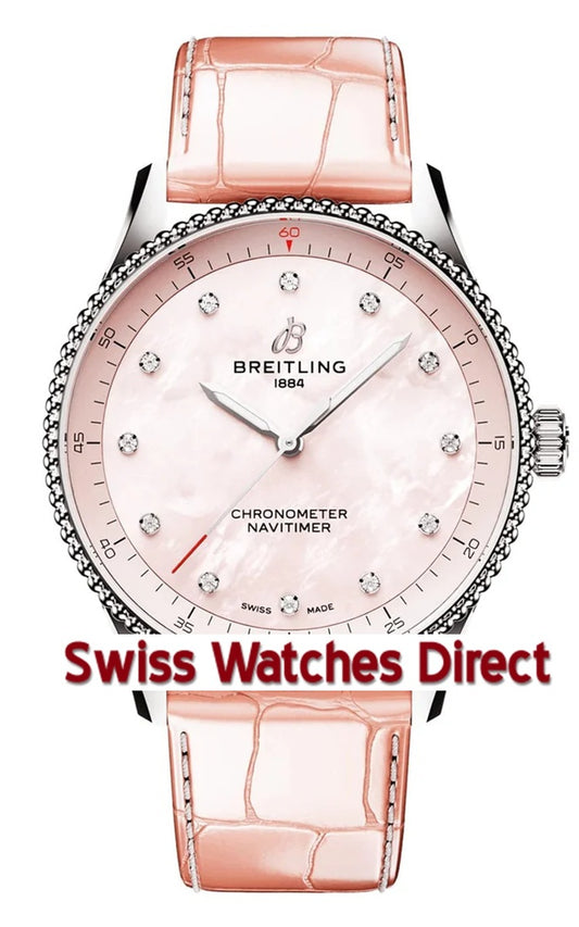 Breitling Navitimer 32mm - Pink MoP/ 12 Diamonds