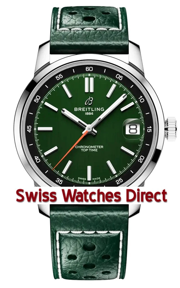 Breitling Top Time 38mm - Green & Black Track