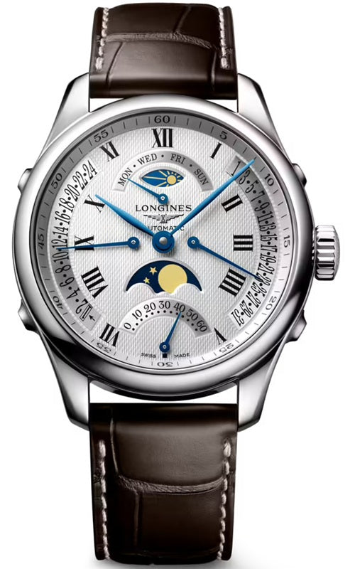Longines Master Collection Moonphase 41mm - Silver Barleycorn
