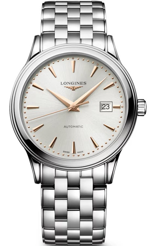 Longines Elegance Flagship Classic 40mm - Sunray Silver (Gold Hands & Markers)