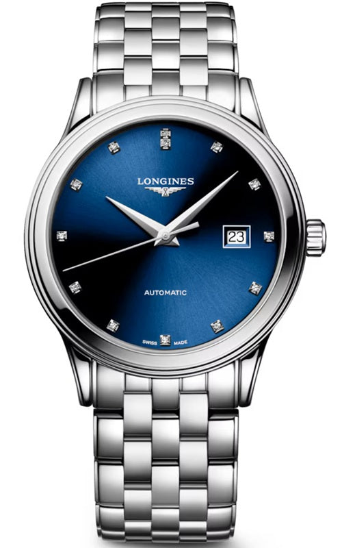 Longines Elegance Flagship Classic 40mm - Sunray Blue & 13 Diamonds